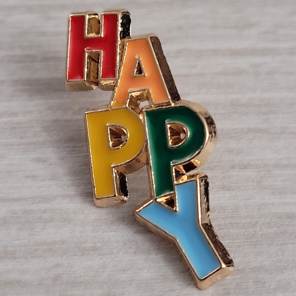 Happy Enamel Pin - Picture 3 of 9